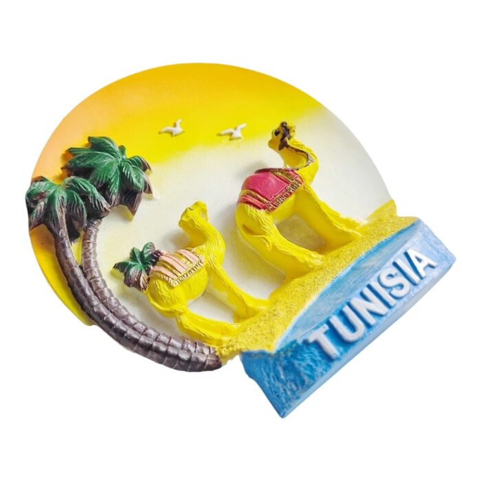 tunisia camel fridge magnet desert oasis travel souvenir & exotic african whiteboard magnet