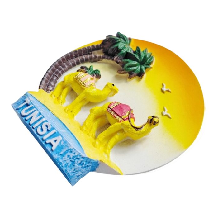 tunisia camel fridge magnet desert oasis travel souvenir & exotic african whiteboard magnet
