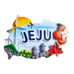 jeju island korea fridge magnet scenic travel gift & floral magnet for nature decor
