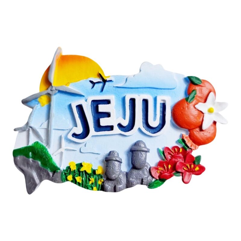 jeju island korea fridge magnet scenic travel gift & floral magnet for nature decor