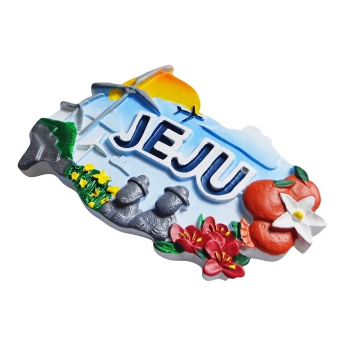 jeju island korea fridge magnet scenic travel gift & floral magnet for nature decor