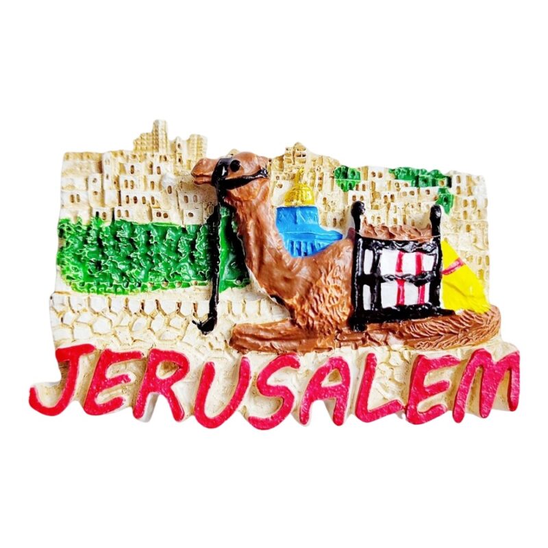 jerusalem israel fridge magnet camel and dome travel keepsake & middle east heritage decor