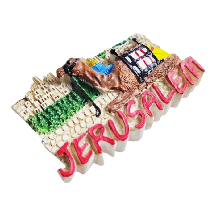 jerusalem israel fridge magnet camel and dome travel keepsake & middle east heritage decor