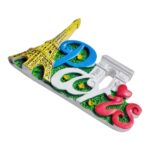 paris france fridge magnet eiffel tower & arc de triomphe travel keepsake for kitchen decor