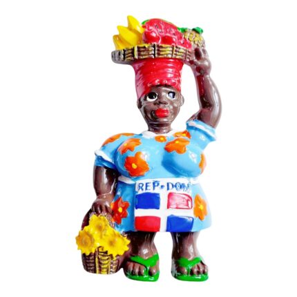 dominican republic fridge magnet fruit basket lady travel souvenir & caribbean culture decor