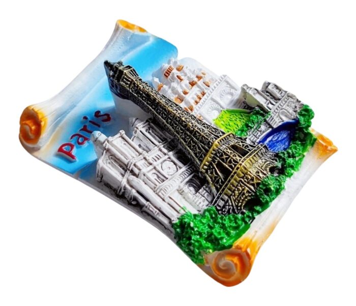 paris france fridge magnet eiffel tower and cathedral travel souvenir & romantic city decor
