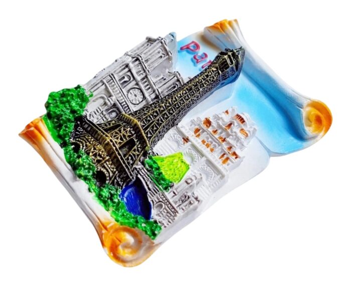 paris france fridge magnet eiffel tower and cathedral travel souvenir & romantic city decor