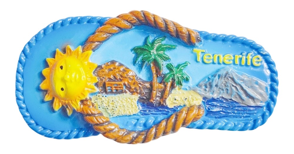 tenerife spain fridge magnet flip flop beach style travel souvenir & summer island decor