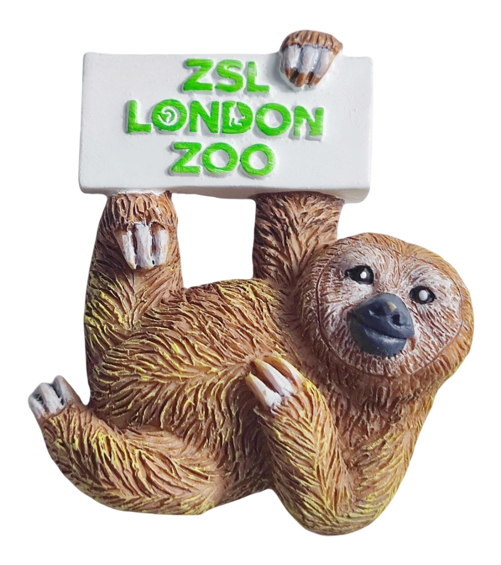 london zoo sloth fridge magnet cute hanging animal travel collectible & wildlife decor