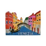 venezia italy fridge magnet venice canal scene souvenir & colorful gondola decoration