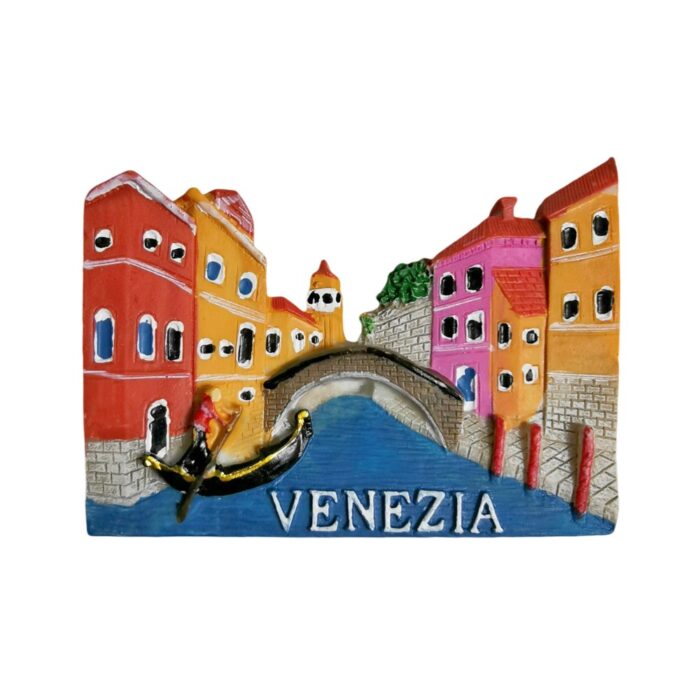 venezia italy fridge magnet venice canal scene souvenir & colorful gondola decoration