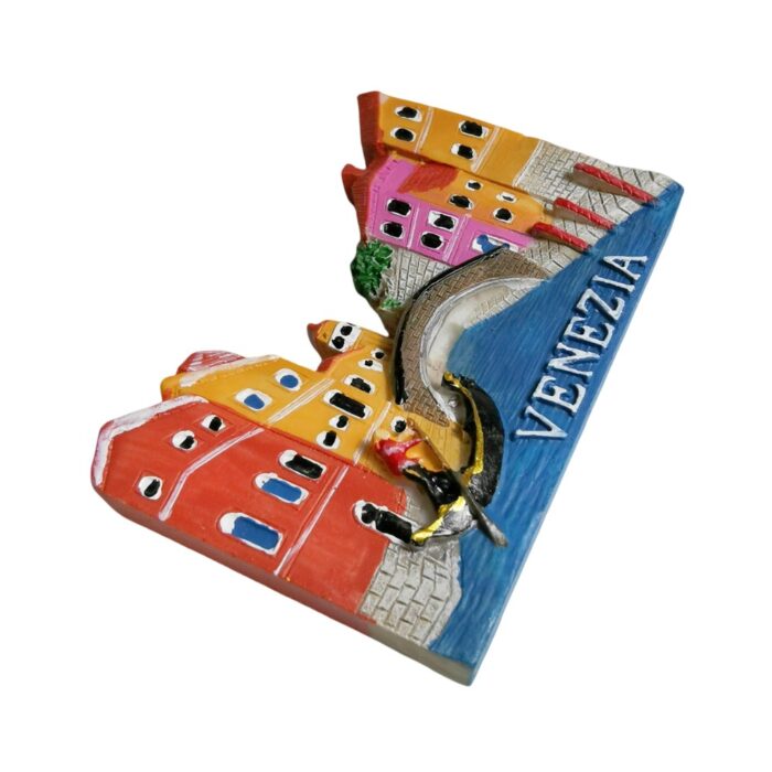 venezia italy fridge magnet venice canal scene souvenir & colorful gondola decoration