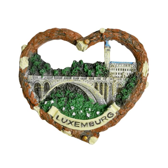 luxembourg fridge magnet romantic scenic landmark souvenir & heart shaped travel gift