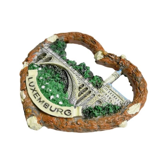 luxembourg fridge magnet romantic scenic landmark souvenir & heart shaped travel gift