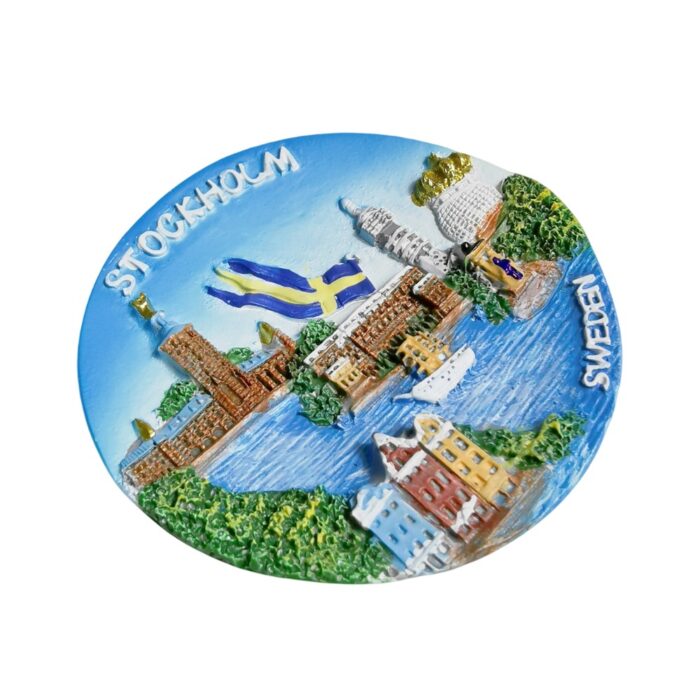 stockholm sweden fridge magnet – nordic cityscape souvenir & scandinavian travel decor