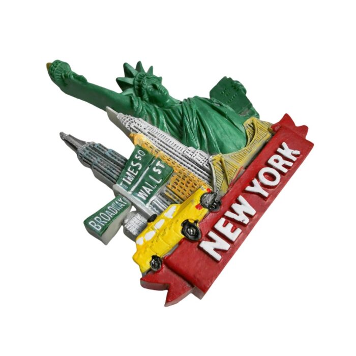 new york usa fridge magnet statue of liberty & skyline gift for city lovers
