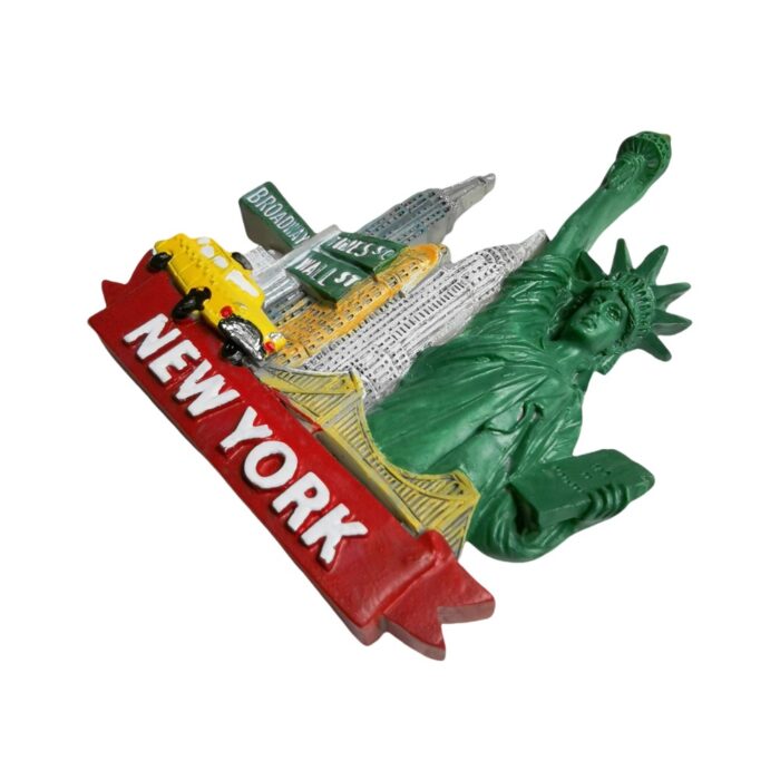 new york usa fridge magnet statue of liberty & skyline gift for city lovers