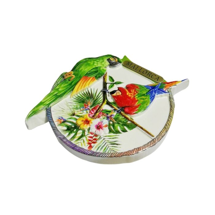 mallorca spain fridge magnet – tropical parrot gift & exotic vacation ornament
