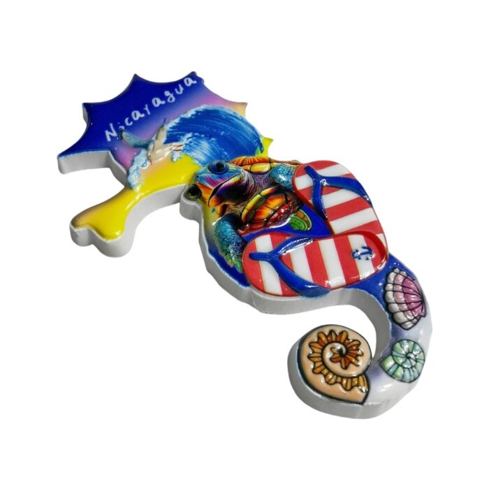 nicaragua surf style fridge magnet central america travel memento & coastal fridge accent