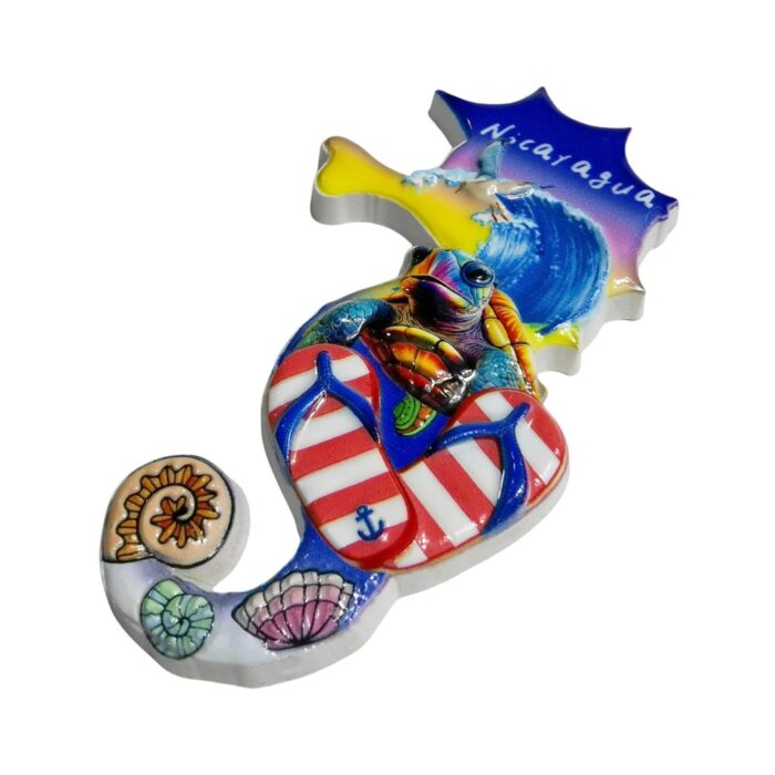 nicaragua surf style fridge magnet central america travel memento & coastal fridge accent