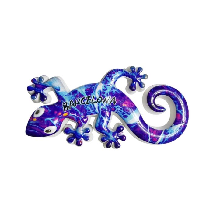 barcelona lizard fridge magnet spain inspired decorative magnet for whiteboard or kitchen