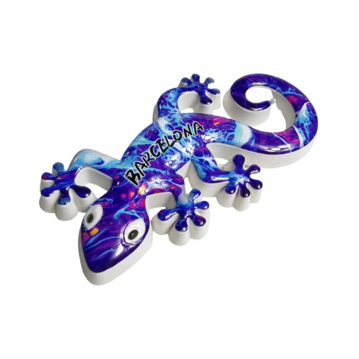 barcelona lizard fridge magnet spain inspired decorative magnet for whiteboard or kitchen