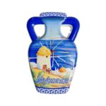 mykonos windmill fridge magnet greece island souvenir & aegean travel vibe decoration