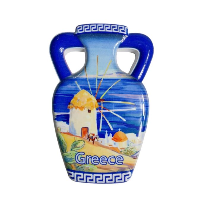 greece ceramic pot fridge magnet classical greek heritage gift & elegant souvenir decor