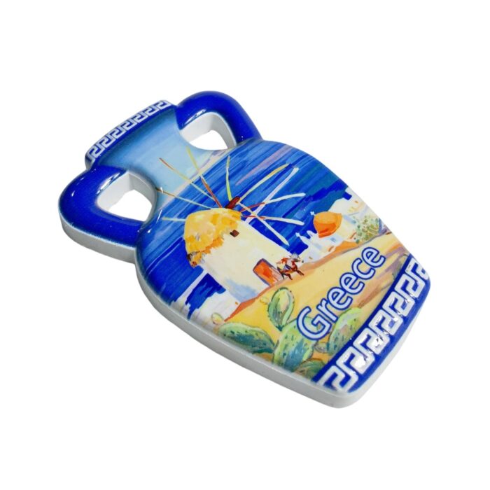 greece ceramic pot fridge magnet classical greek heritage gift & elegant souvenir decor
