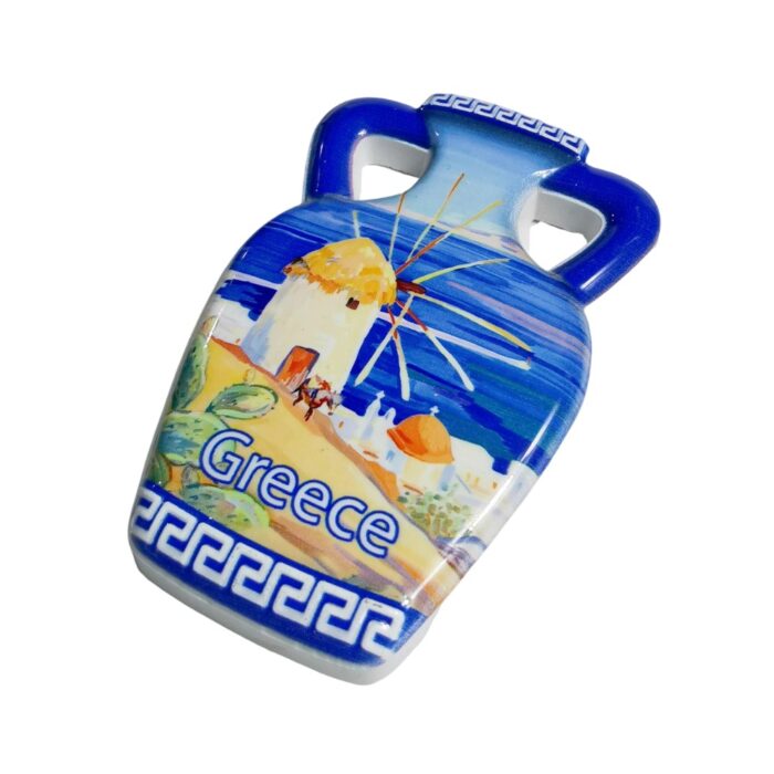 greece ceramic pot fridge magnet classical greek heritage gift & elegant souvenir decor