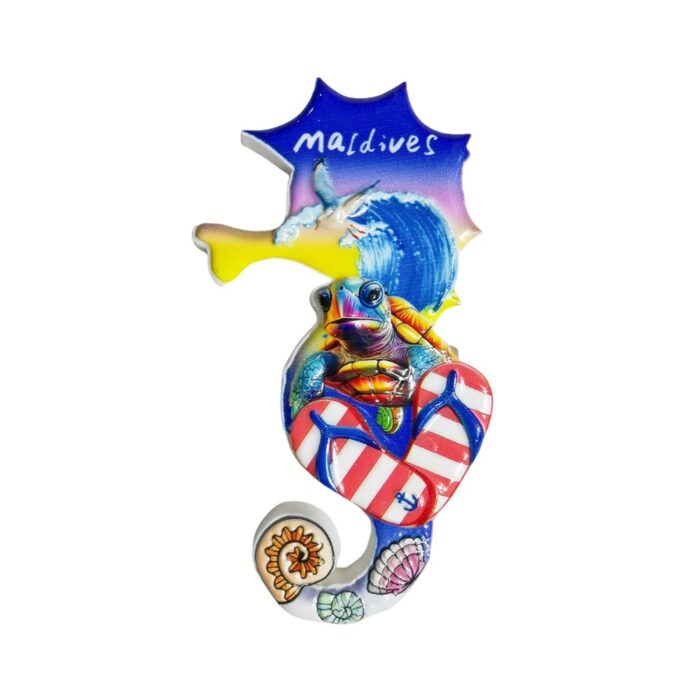 maldives ocean wave fridge magnet island escape souvenir & exotic whiteboard decoration