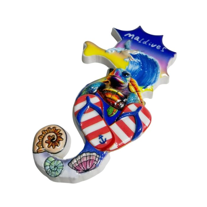 maldives ocean wave fridge magnet island escape souvenir & exotic whiteboard decoration