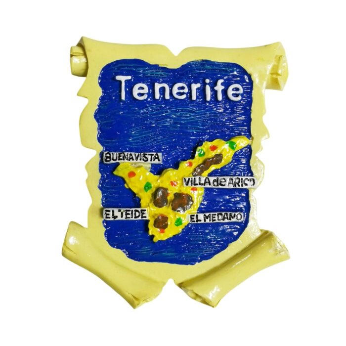 tenerife island spain fridge magnet – volcanic travel keepsake & colorful map decor