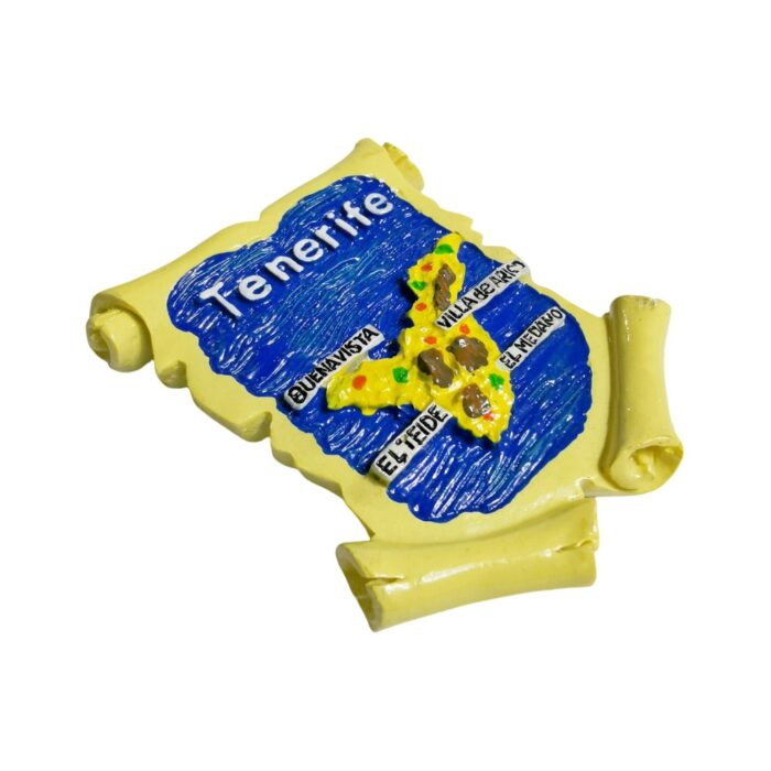 tenerife island spain fridge magnet – volcanic travel keepsake & colorful map decor
