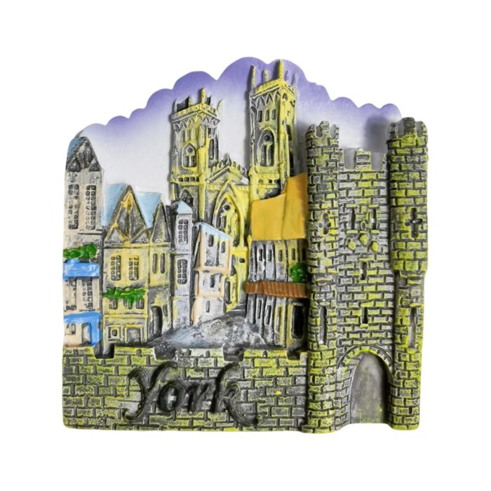 york england fridge magnet – medieval architecture keepsake & british vintage decor