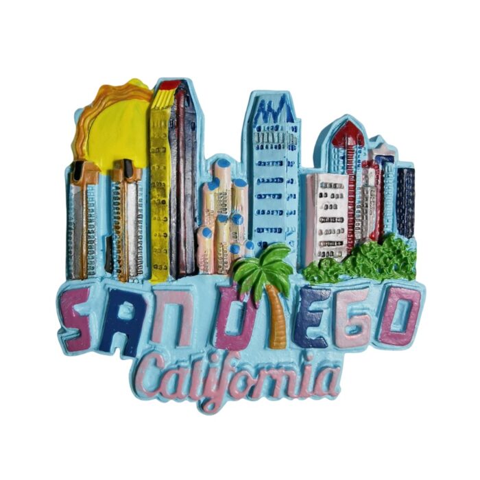 san diego california fridge magnet – skyline collectible & beach vibes memo board decor