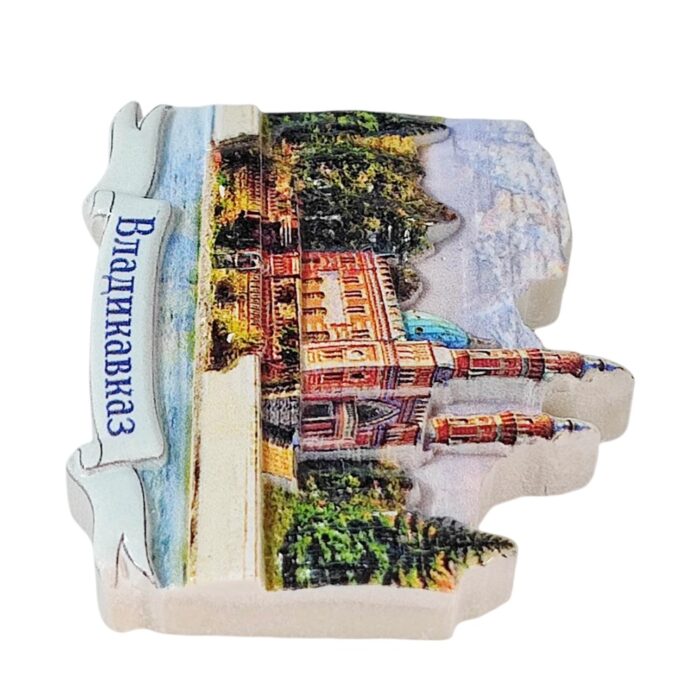vladikavkaz russia fridge magnet – detailed caucasus architecture souvenir for culture enthusiasts