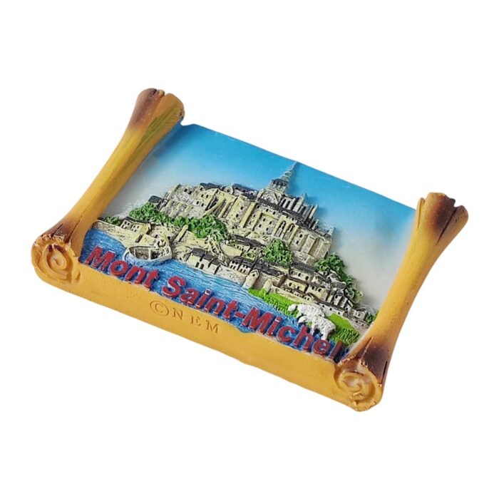mont saint michel france fridge magnet – historic island landmark travel gift & rustic whiteboard decor
