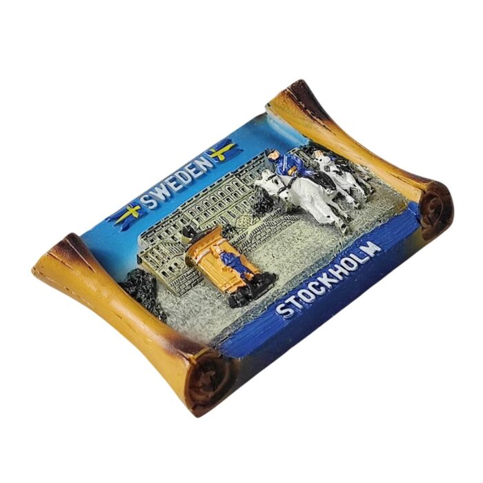 stockholm sweden fridge magnet – royal guard parade design travel souvenir & nordic refrigerator decor