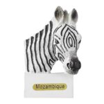 mozambique zebra fridge magnet – african wildlife travel souvenir & exotic safari decor for whiteboard or kitchen