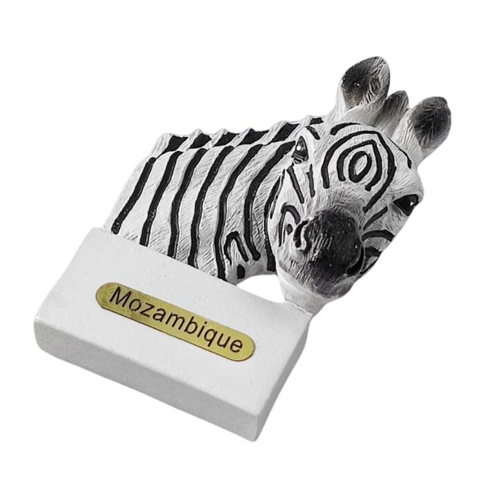 mozambique zebra fridge magnet – african wildlife travel souvenir & exotic safari decor for whiteboard or kitchen