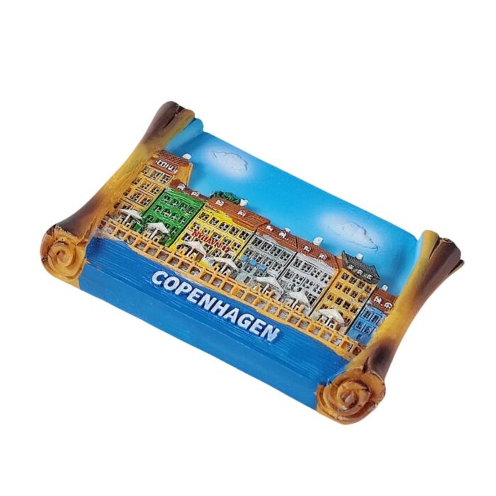 copenhagen denmark fridge magnet – nyhavn waterfront color houses souvenir for scandinavian decor