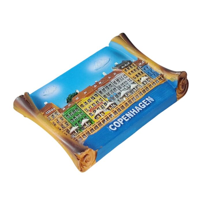 copenhagen denmark fridge magnet – nyhavn waterfront color houses souvenir for scandinavian decor