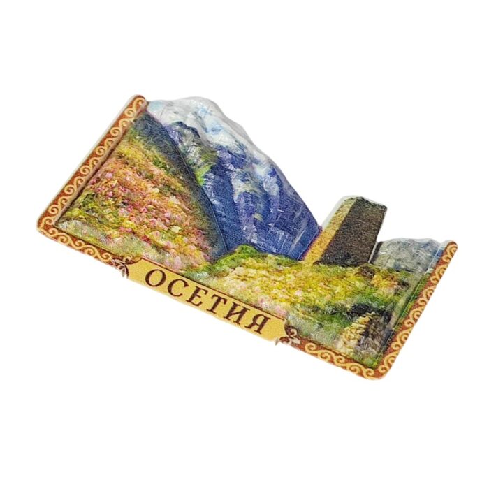 ossetia caucasus mountain scene fridge magnet travel souvenir gift & charming whiteboard decoration