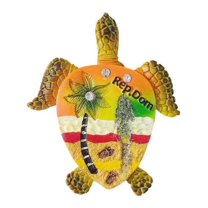 dominican republic turtle beach fridge magnet caribbean travel souvenir & tropical whiteboard decoration