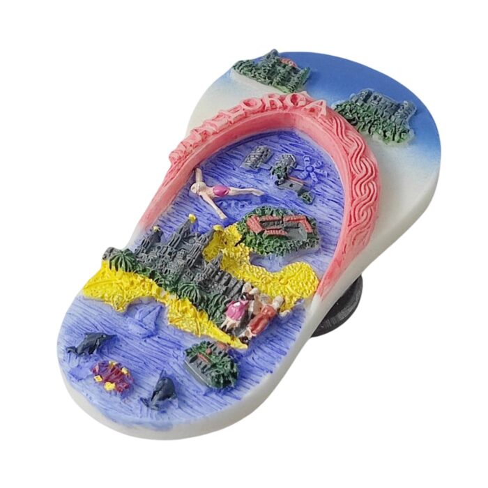 mallorca spain flip flop map fridge magnet island travel souvenir & playful whiteboard decor