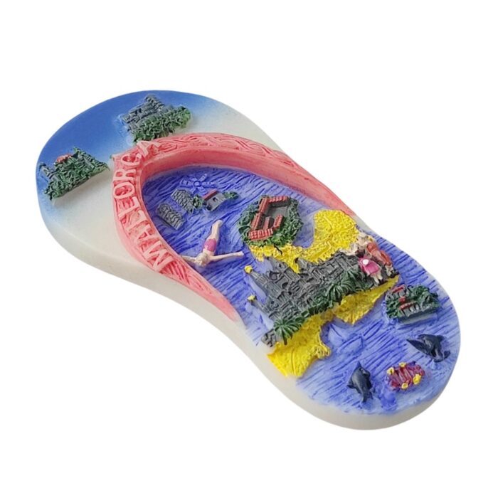 mallorca spain flip flop map fridge magnet island travel souvenir & playful whiteboard decor
