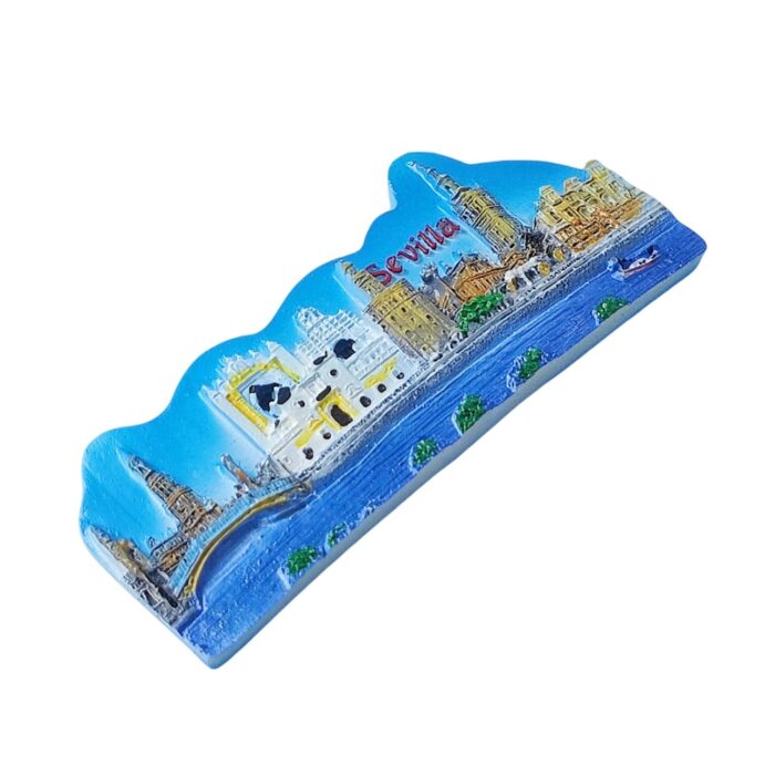 sevilla spain skyline fridge magnet andalusian travel souvenir & scenic whiteboard decor