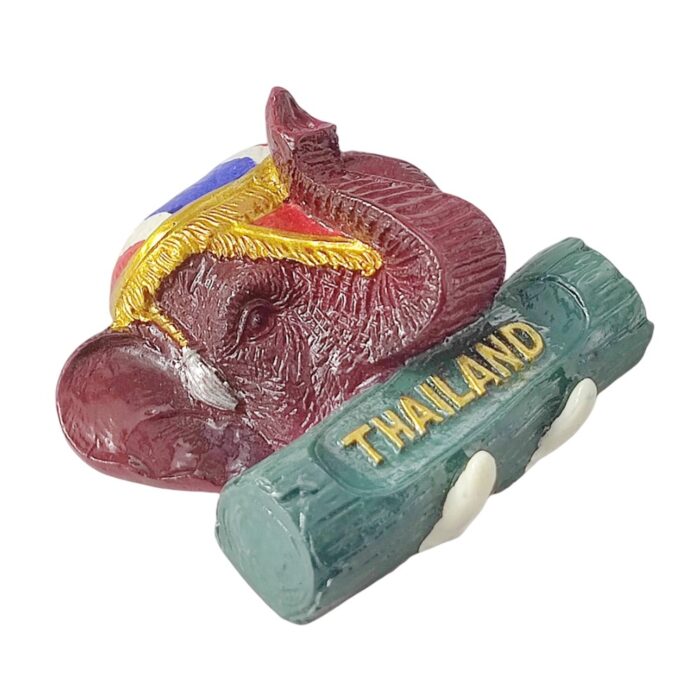 thailand elephant head fridge magnet cultural travel souvenir gift & exotic whiteboard decor