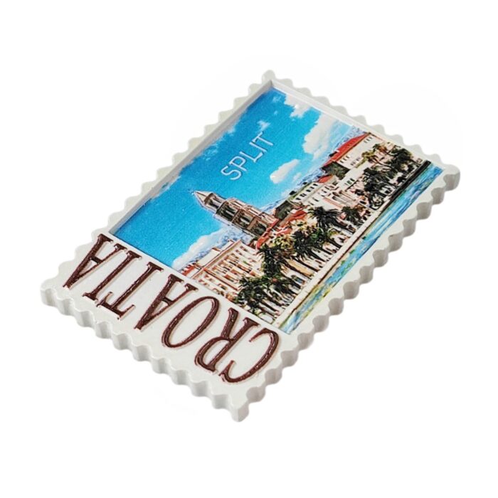 croatia split postage stamp style fridge magnet adriatic travel souvenir & vintage whiteboard decoration